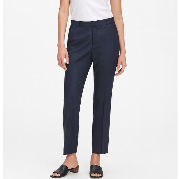 Banana Republic Logan Fit Wool Trousers Navy NWT - Picture 1 of 10